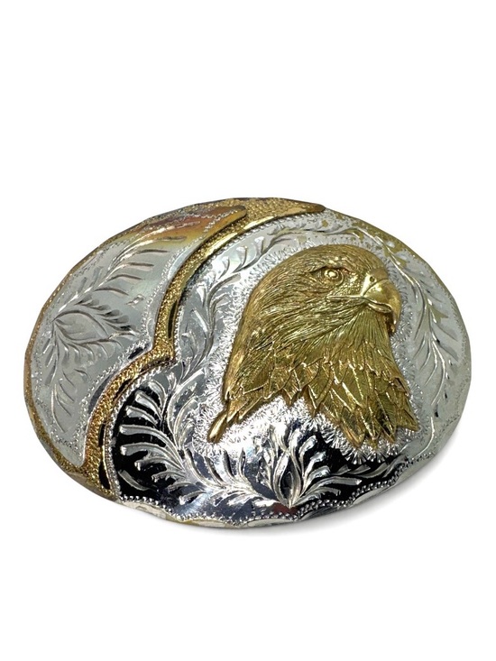 Silversmith Collection Other - Silversmith Collection Western Eagle Two-Tone Belt Buckle - Gold & Silver